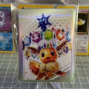Prismatic Evolutions Eevee Card Sleeves with Gem Design 65 pack NEW